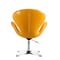 Manhattan Comfort Raspberry Faux Leather Adjustable Swivel Chair in Yellow and Polished Chrome AC038-YL - alternate 4